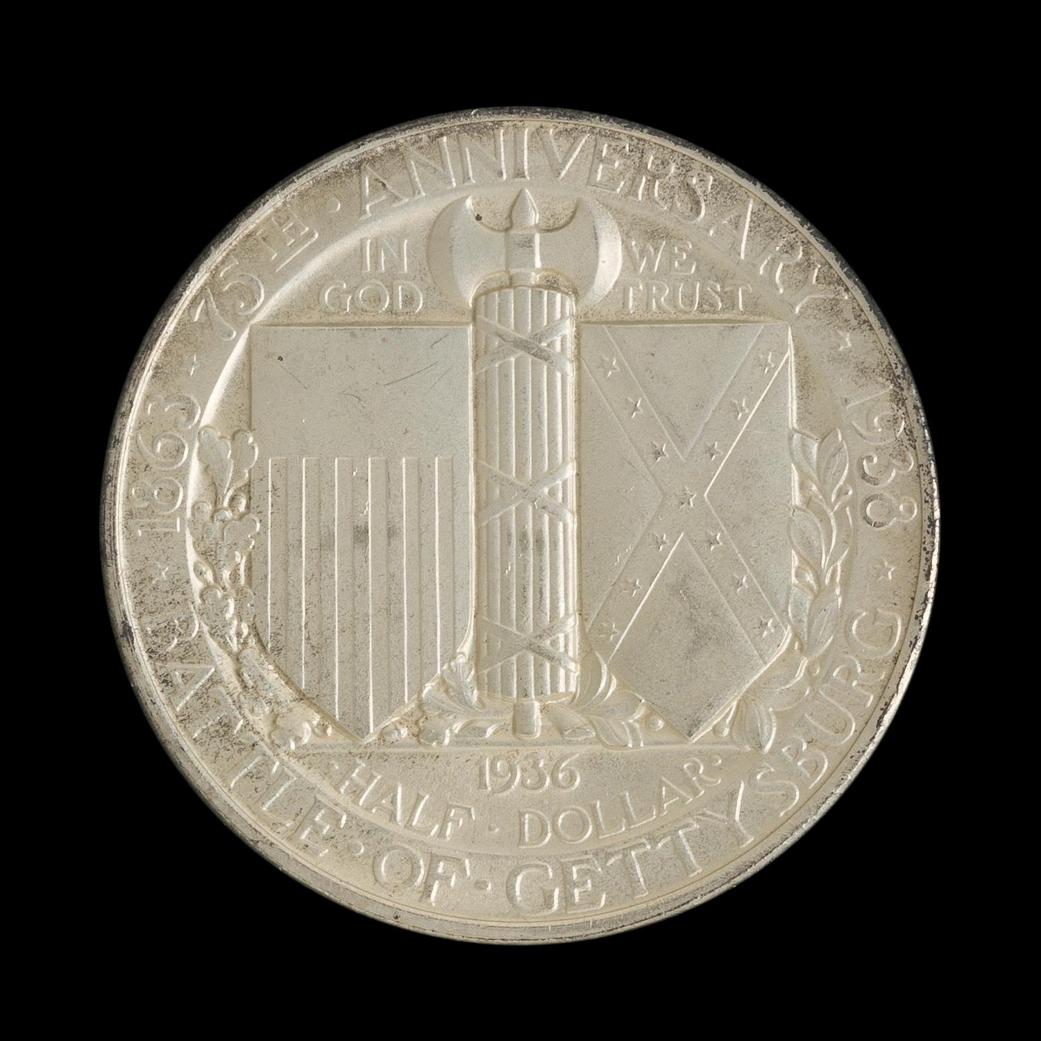 A United States 1936 Gettysburg Commemorative 50c Coin