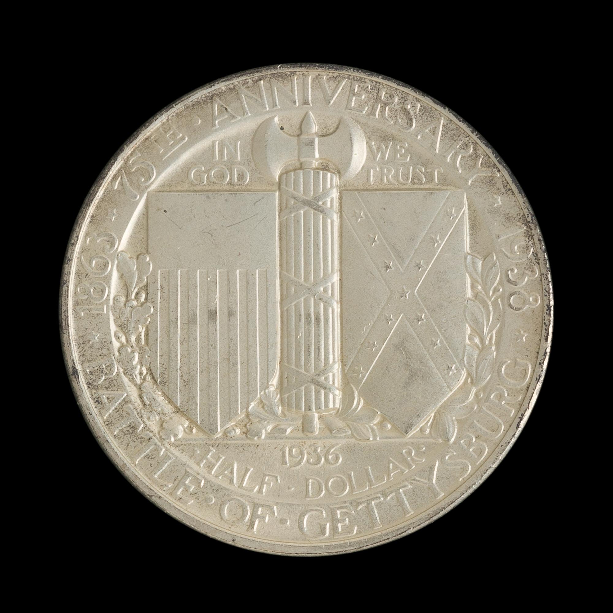 A United States 1936 Gettysburg Commemorative 50c Coin