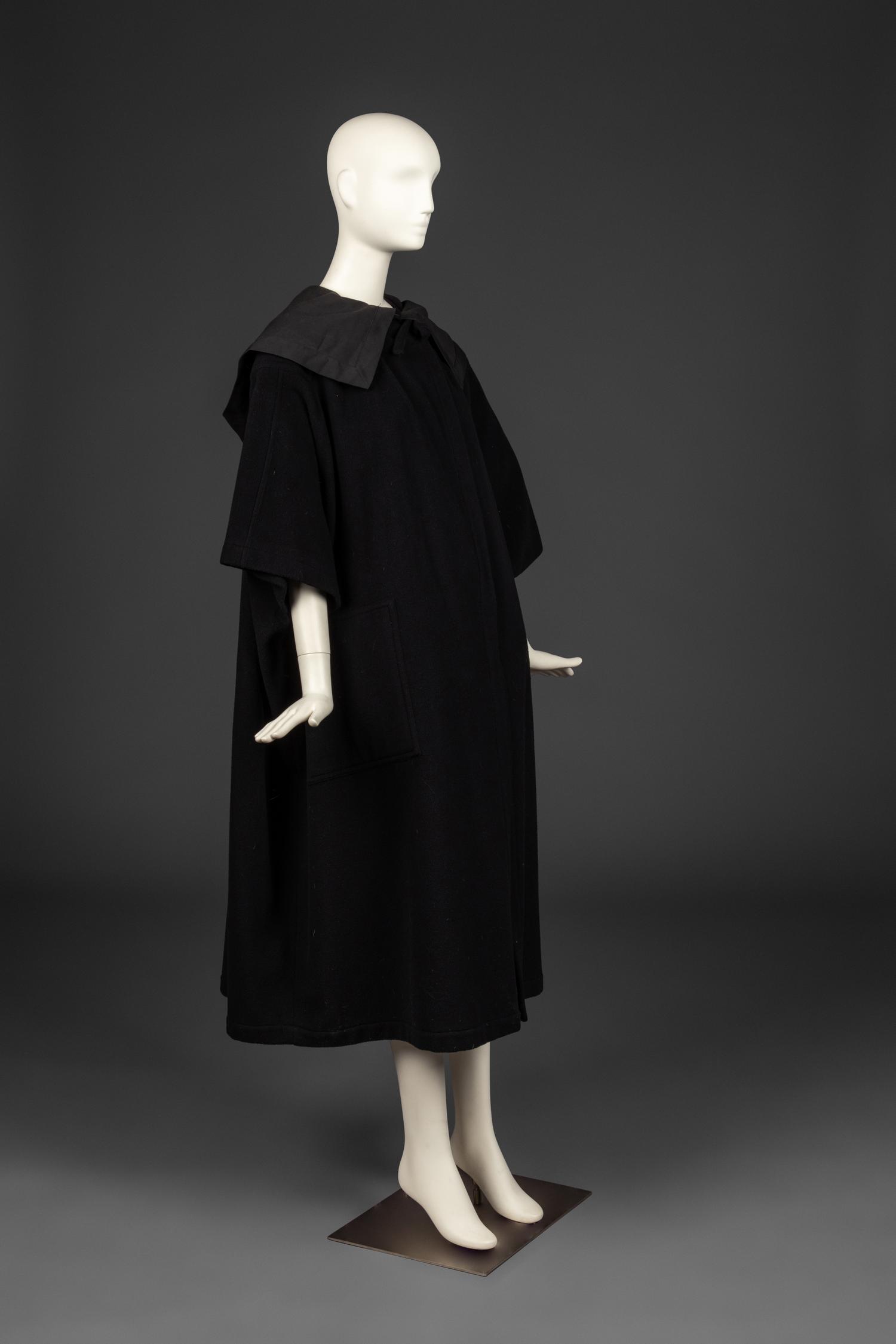 Issey Miyake, Paris Label Hooded Cape Poncho, Late 1970s