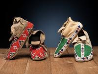 Sioux Beaded Hide Moccasins