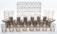 A Group of Modern Glassware Width of platter 19 inches.