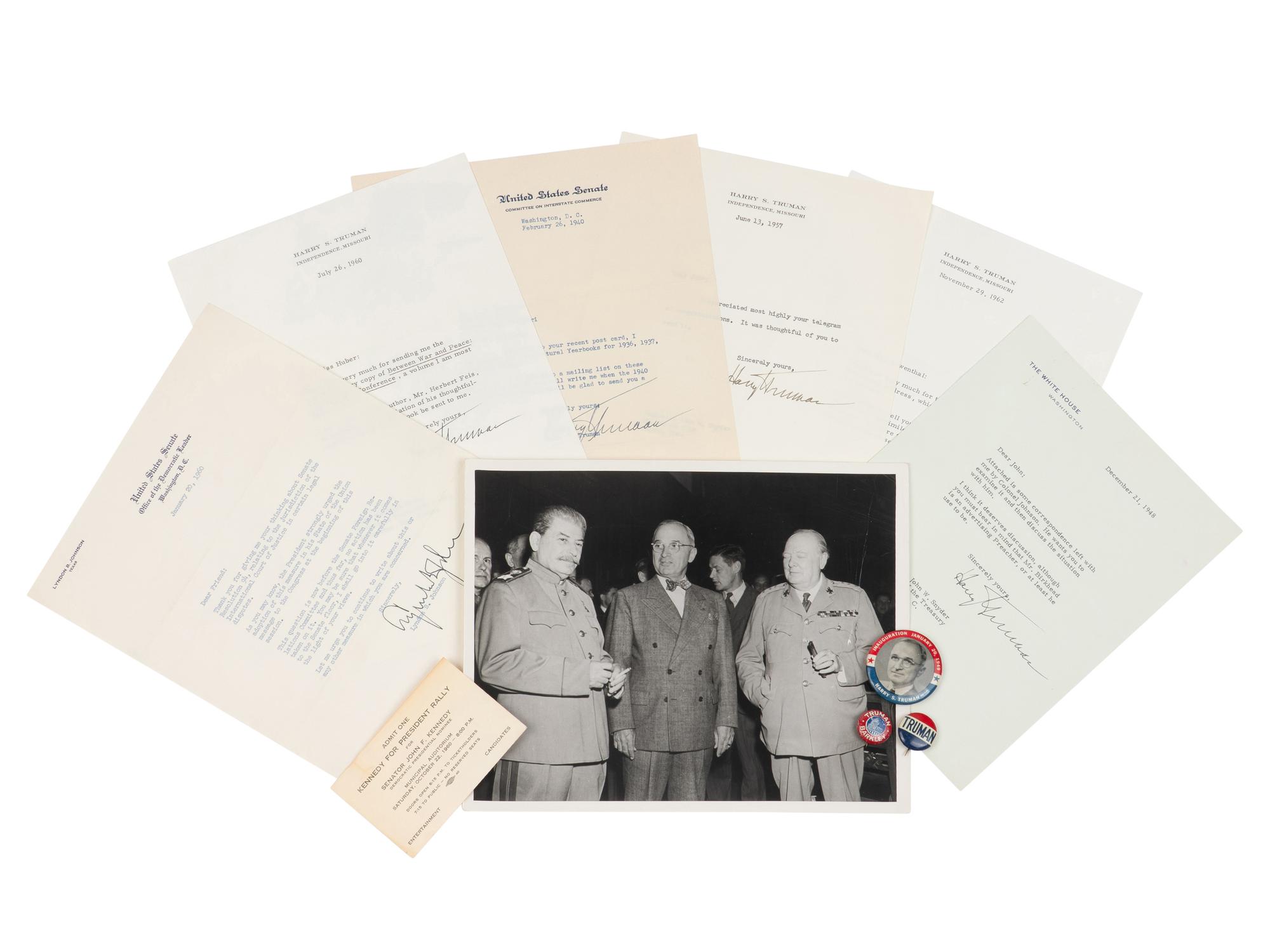TRUMAN, Harry S. (1884-1972). An archive of materials relating to his presidency and legacy, comprising: