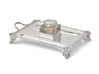 An Edward VII Sterling Silver Inkstand
