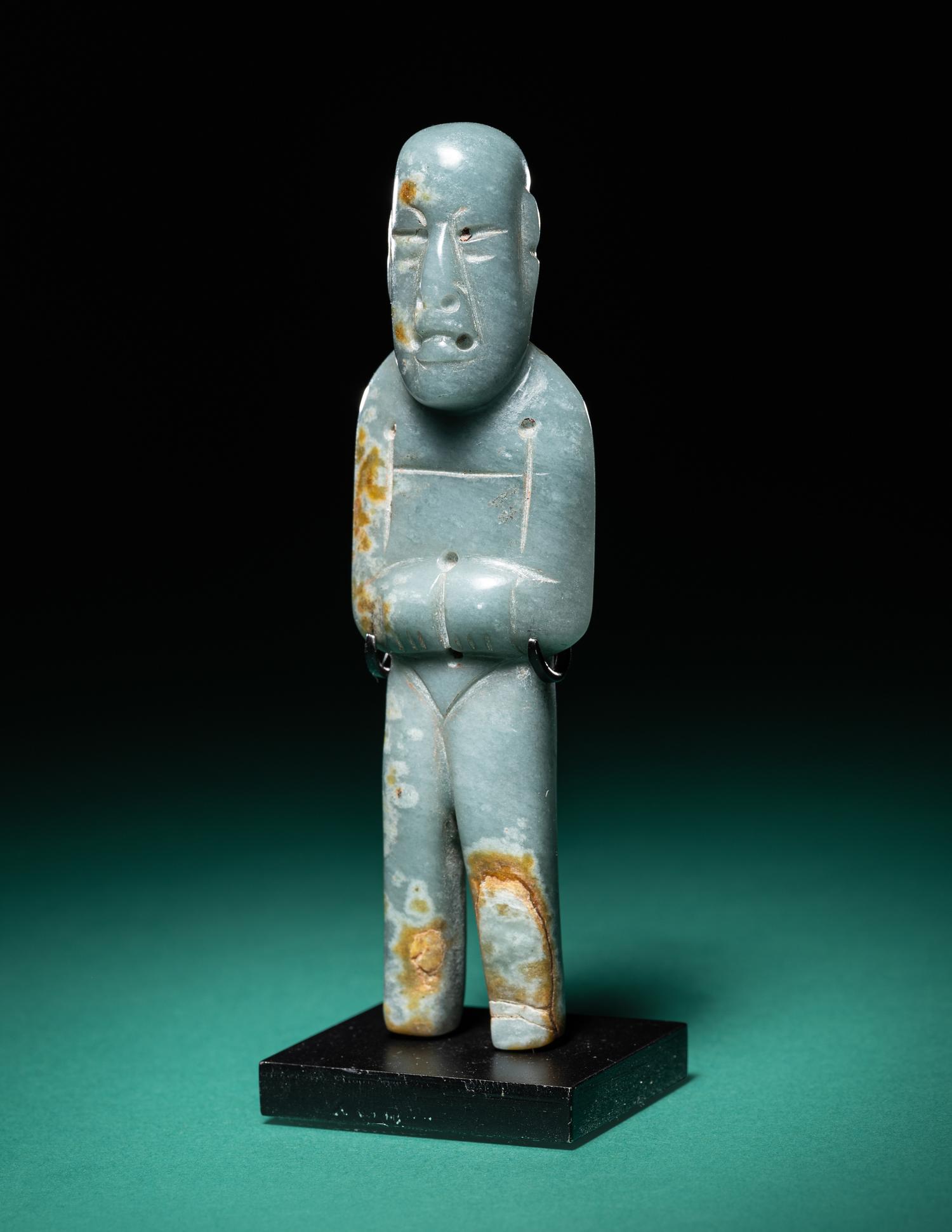 An Olmec Jade Standing Figure