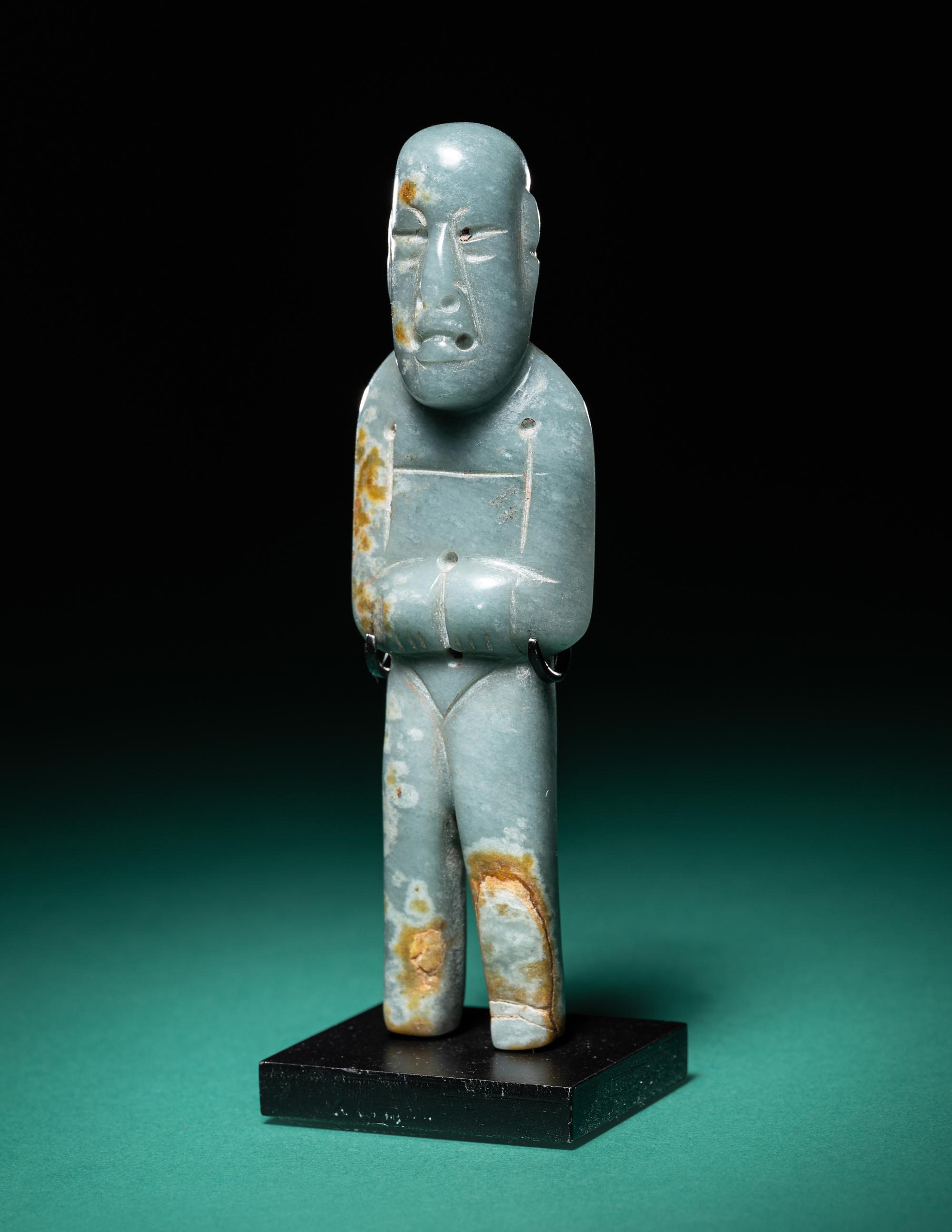 An Olmec Jade Standing Figure