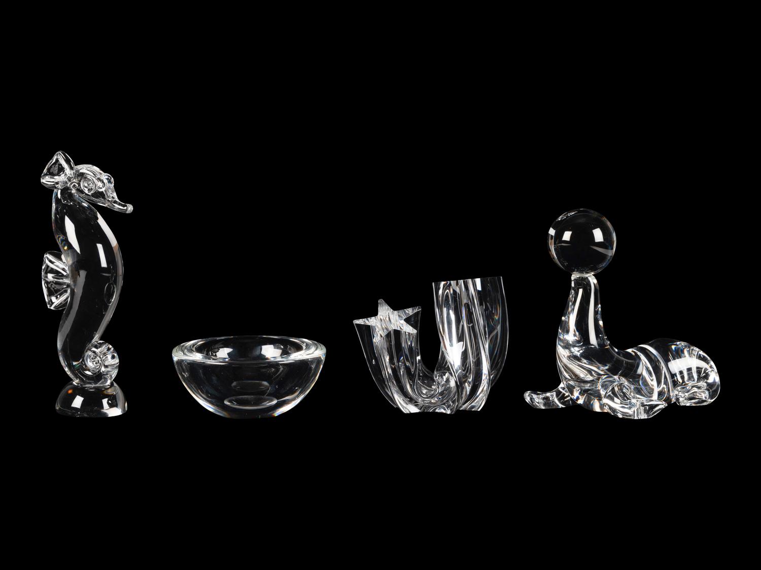 Four Steuben Glass Articles