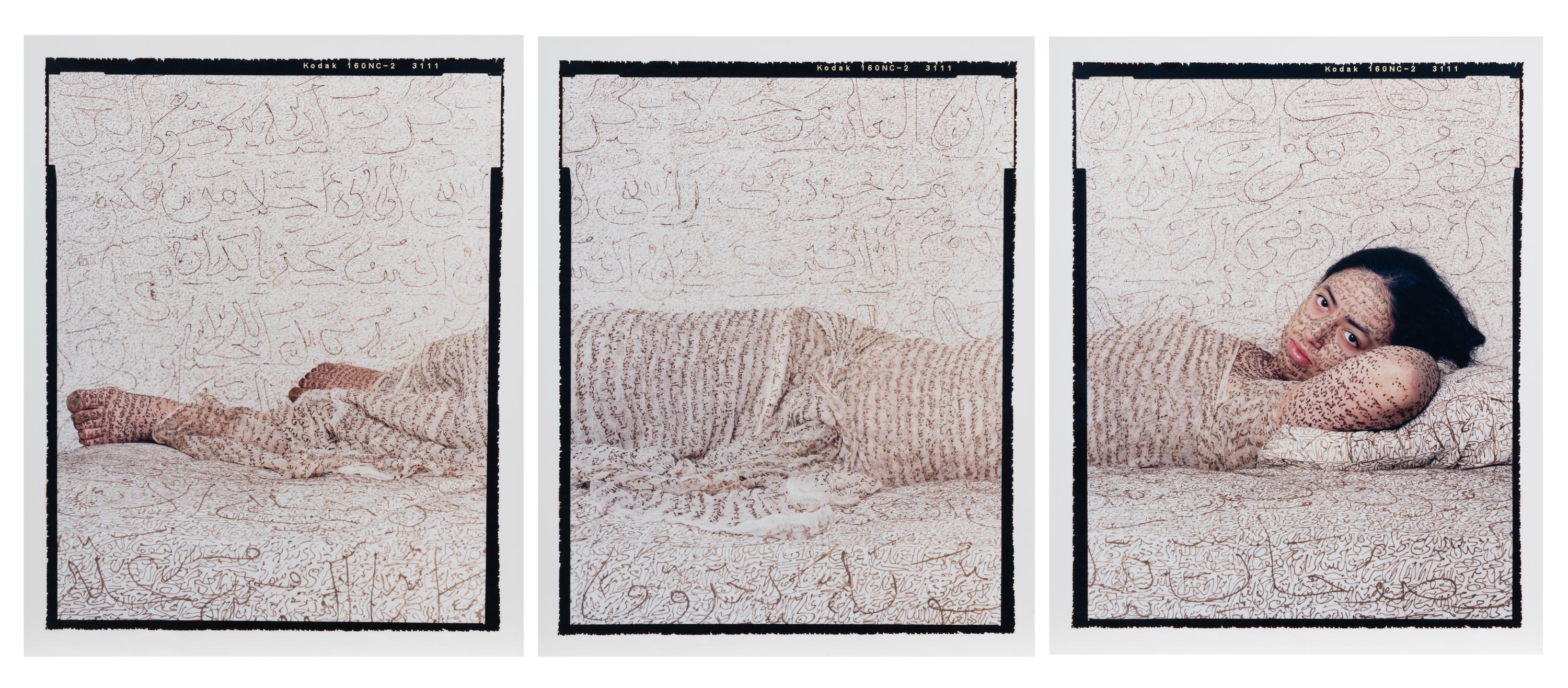 Les Femmes du Maroc “Reclining Odalisque;” printed 2008 (triptych)
