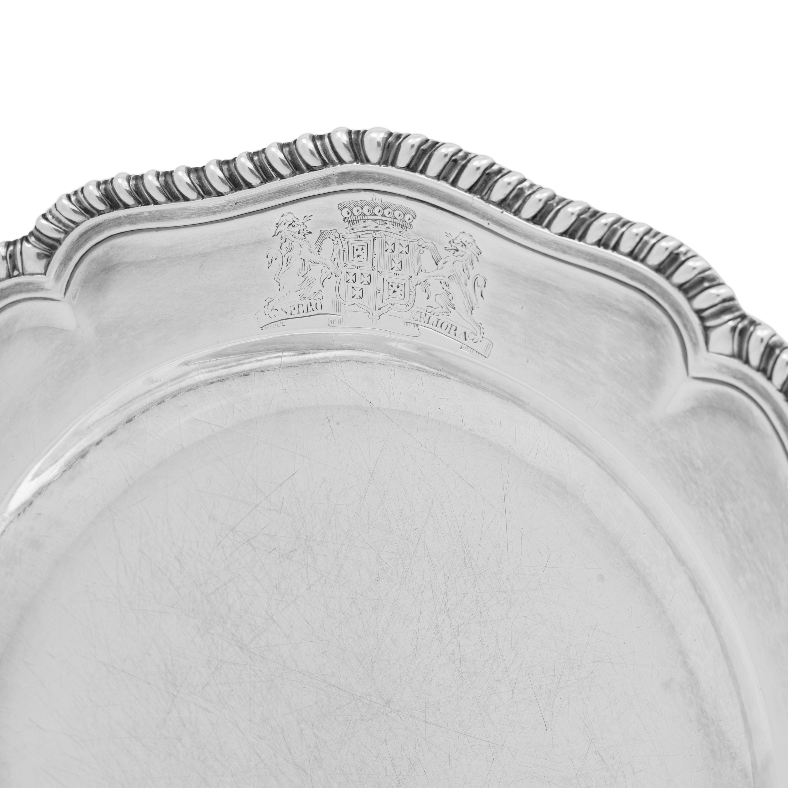 A Set of Five George II Silver Plates