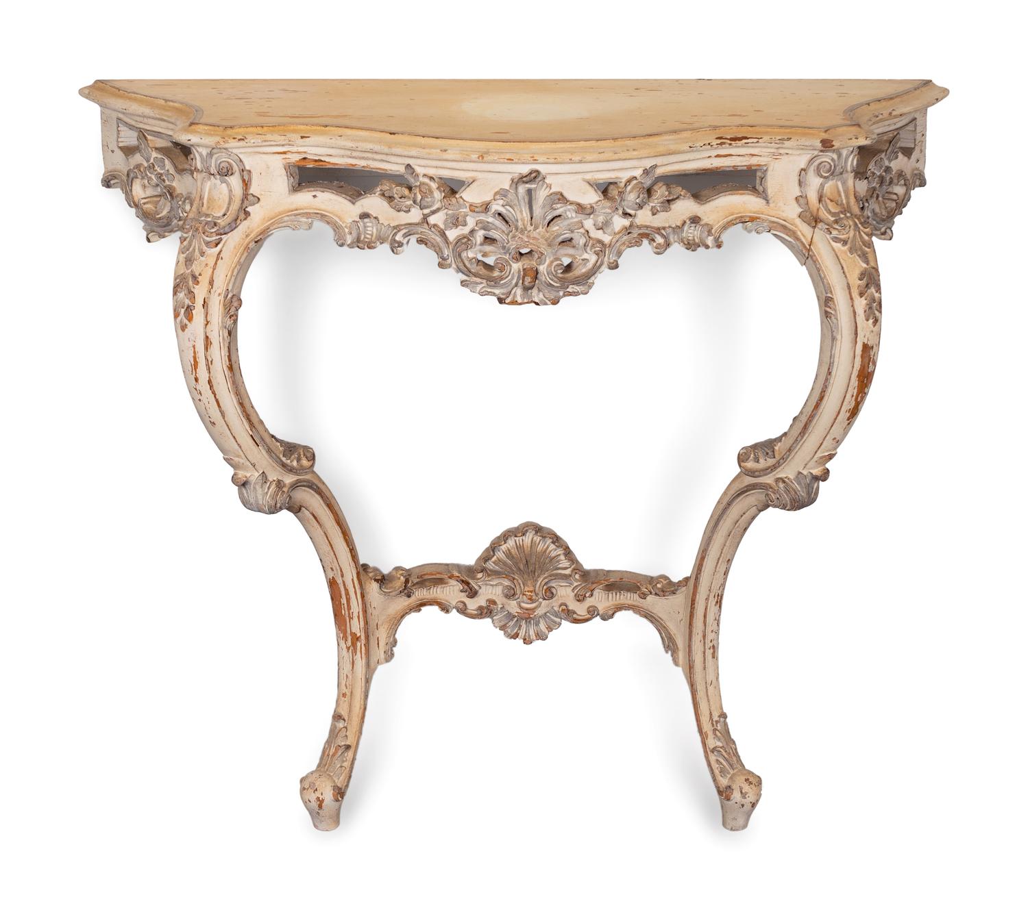 A Louis XV Style Carved and Painted Console — 19TH/20TH CENTURY