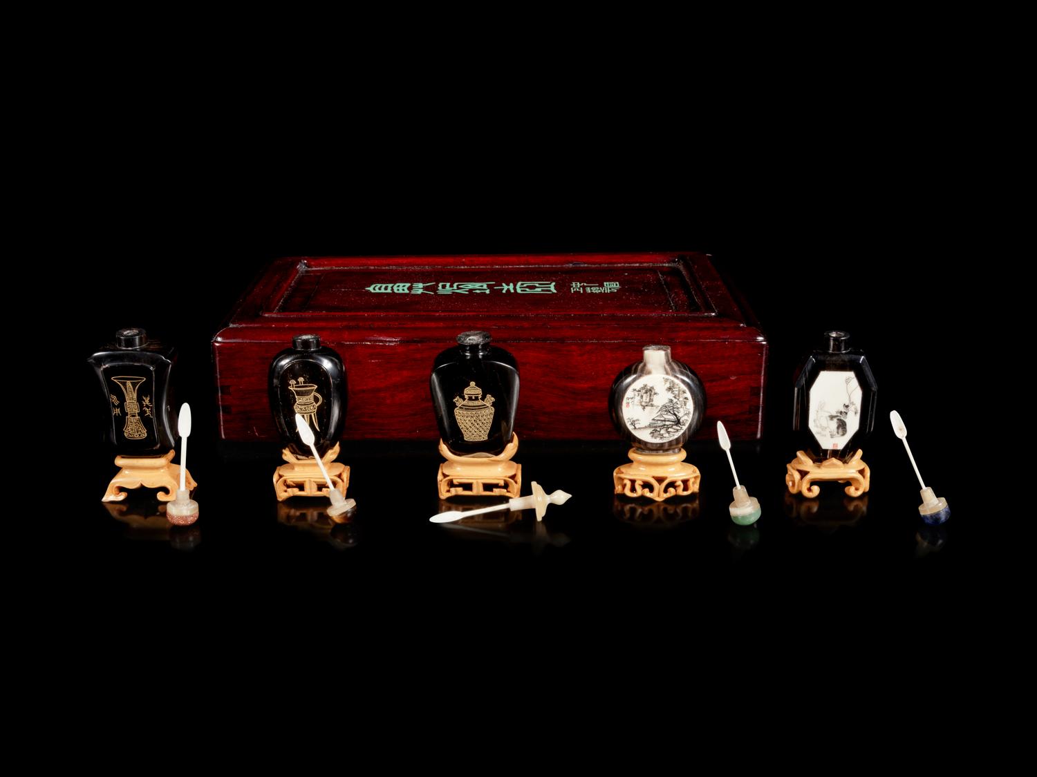 Five Chinese Snuff Bottles