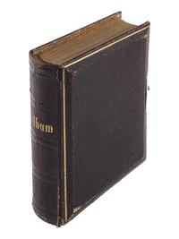 [EARLY PHOTOGRAPHY - PORTRAITURE]. A group of 21 assorted daguerreotypes, ambrotypes, tintypes, and CDVs of men, women, and children, with Kenosha, WI album with tintypes, CDVs, and cabinet cards.