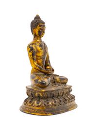 A Chinese Gilt Bronze Figure of Buddha