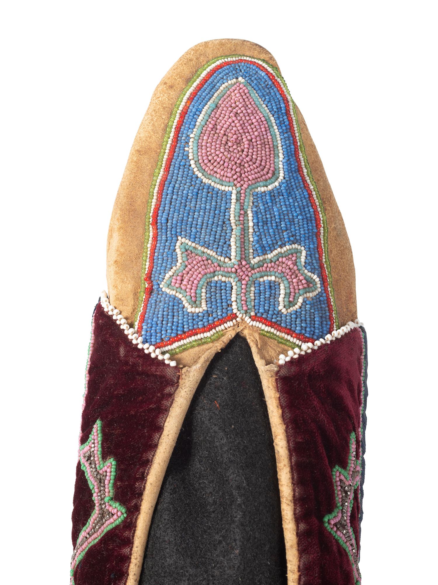 Prairie Beaded Hide Moccasins