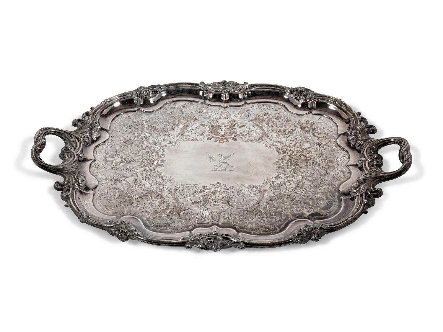 An English Silver-Plate Tray