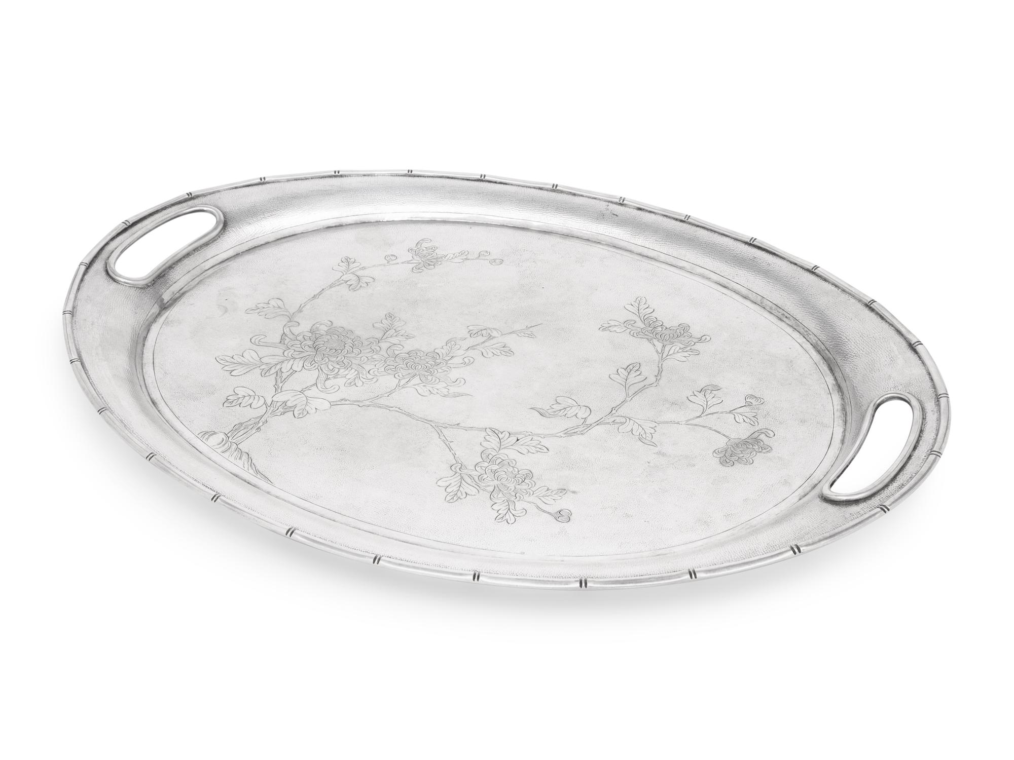 A Chinese Export Silver Tray
