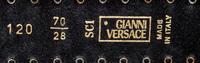 A Gianni Versace Black Patent Croc Embossed Belt, Size 70/28.