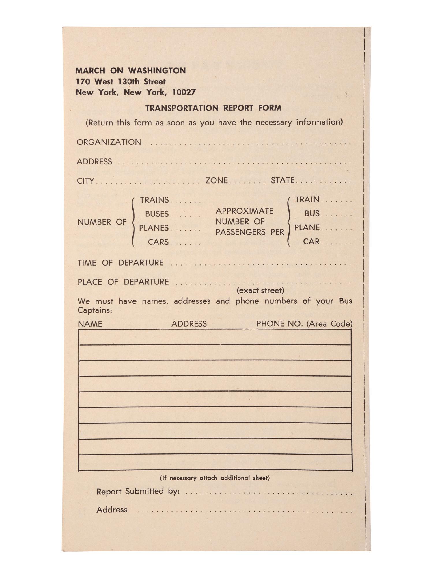 [CIVIL RIGHTS]. Final Plans for the March on Washington for Jobs and Freedom. Organizing Manual No. 2 . New York: National Office, March on Washington, 1963.