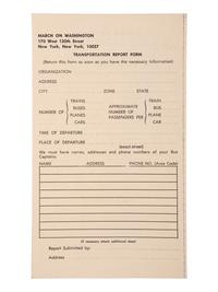 [CIVIL RIGHTS]. Final Plans for the March on Washington for Jobs and Freedom. Organizing Manual No. 2 . New York: National Office, March on Washington, 1963.