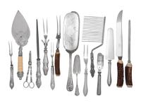 A Group of Fifteen Silver-Plate Flatware Articles