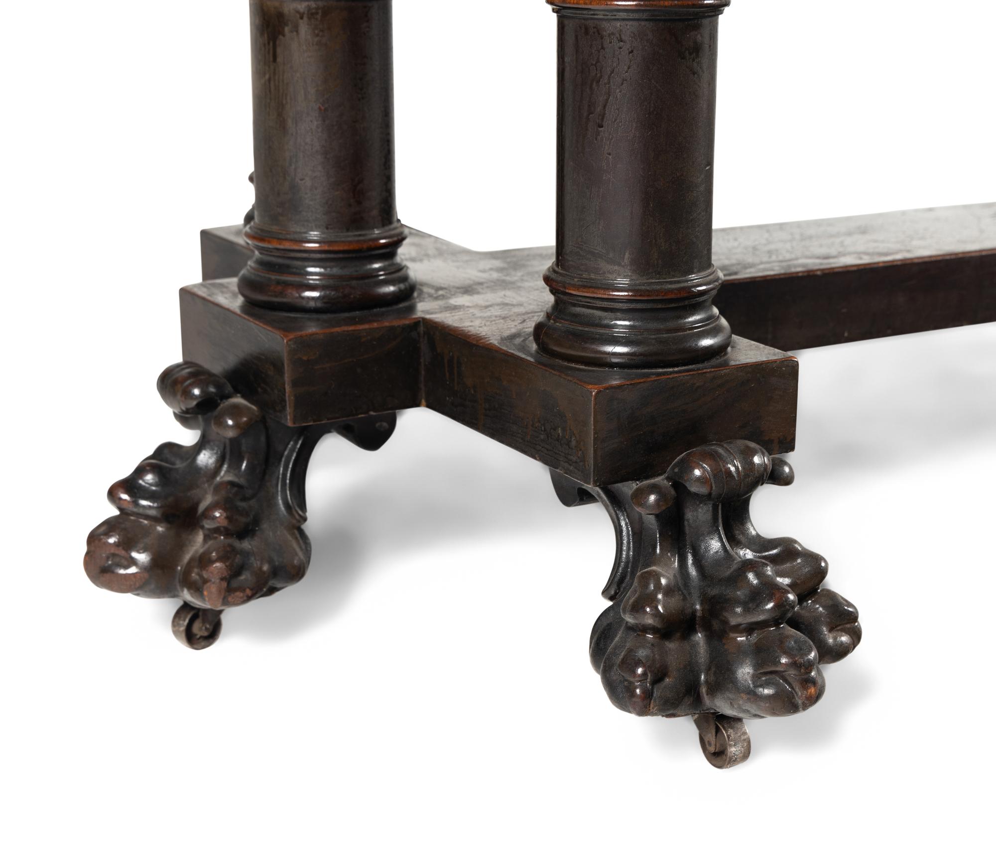 An American Classical Walnut Side Table