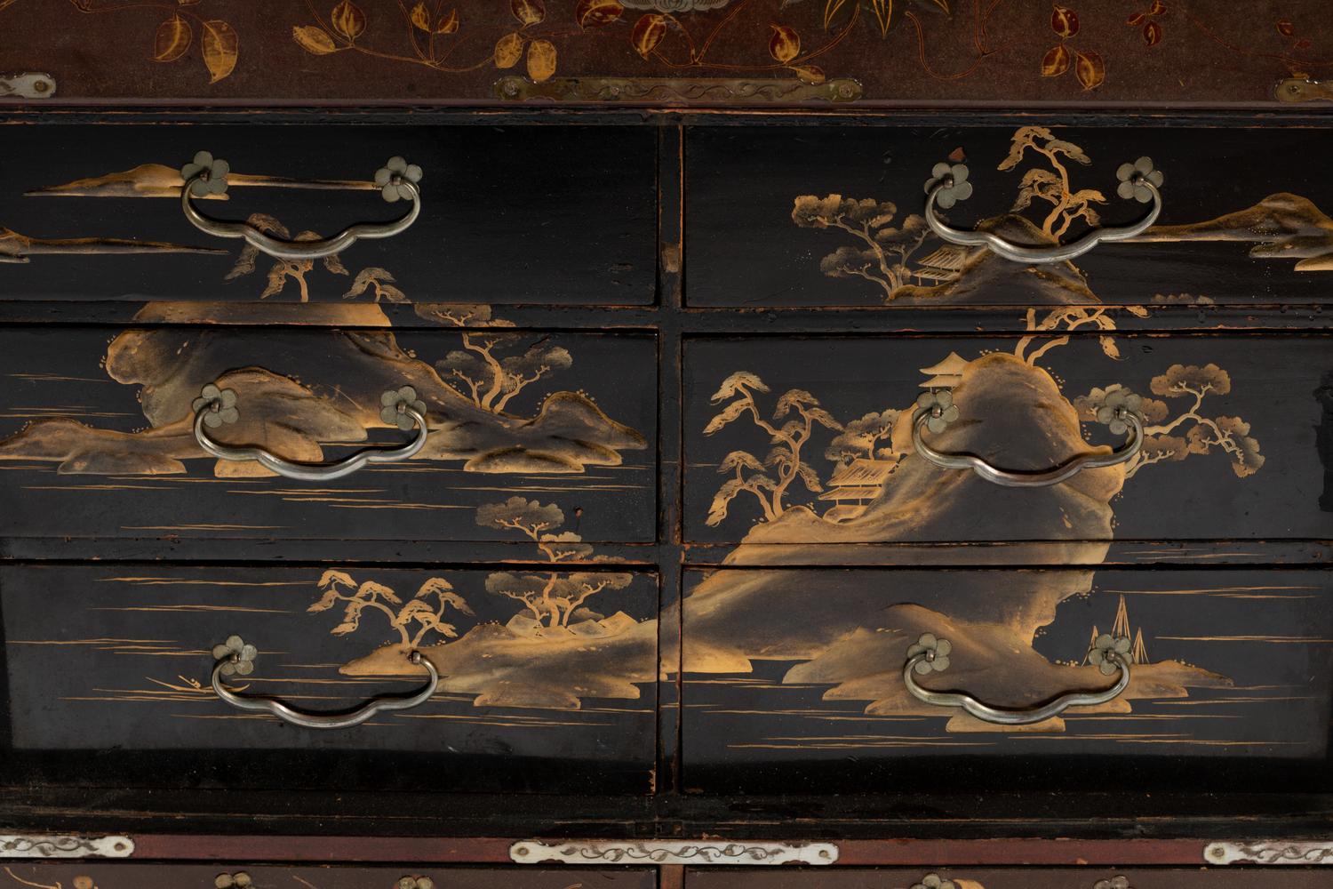 A Japanese Lacquered Table Cabinet