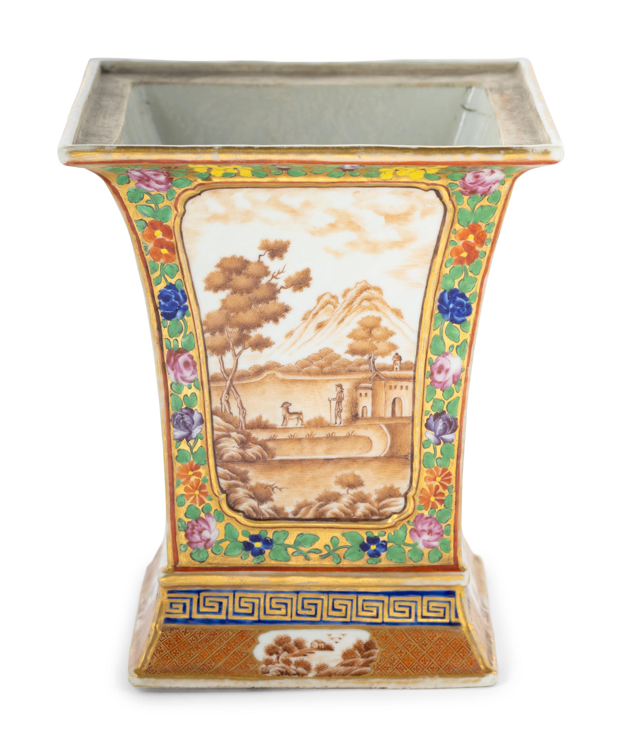 A Chinese Export Porcelain Bough Pot