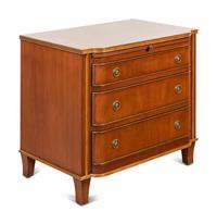 A Pair of Continental Parcel Gilt Walnut Bedside Cabinets
