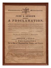 [Lincoln, Abraham] A Proclamation For a Day of Thanksgiving, Praise, and Prayer