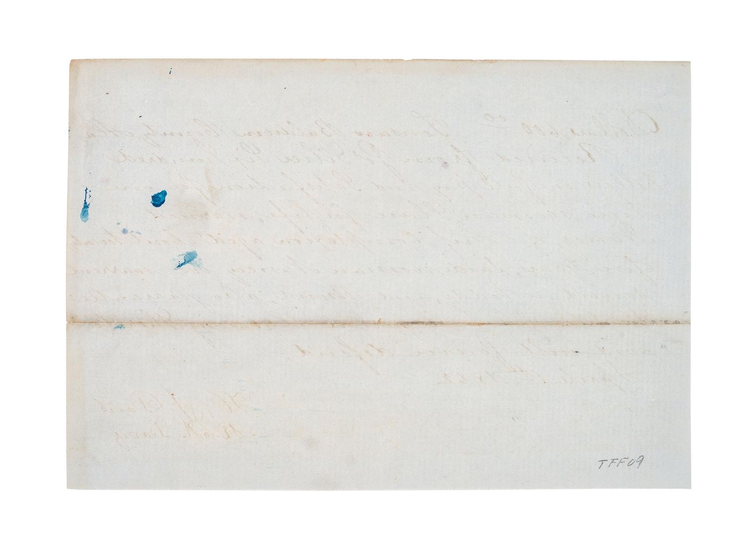 [SLAVERY & ABOLITION]. Manuscript bill of sale for the enslaved woman "Nancy." Tensaw, Baldwin County, AL, 1 April 1862.