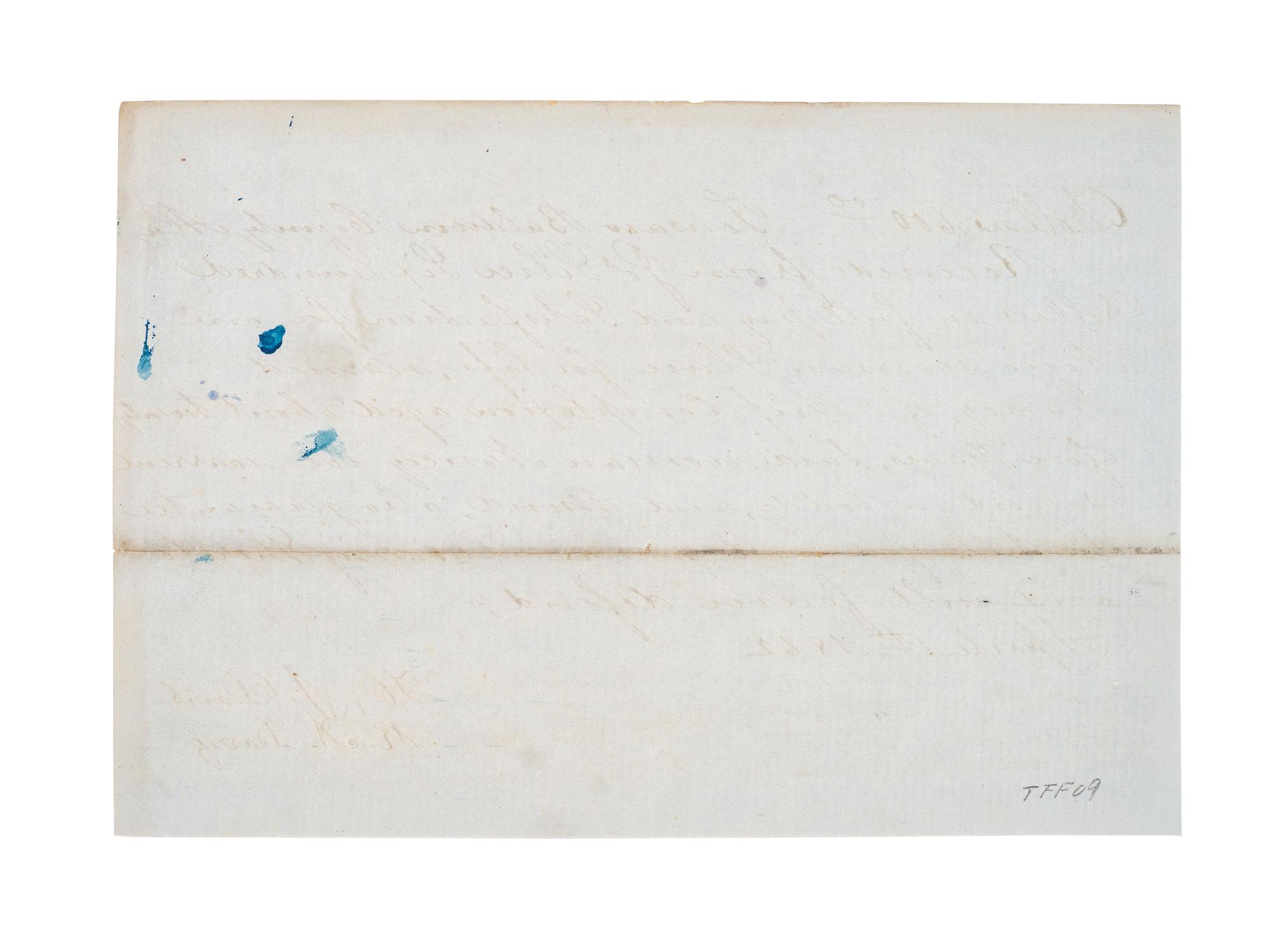 [SLAVERY & ABOLITION]. Manuscript bill of sale for the enslaved woman "Nancy." Tensaw, Baldwin County, AL, 1 April 1862.