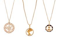 A Collection of Yellow Gold Pendant/Necklaces,