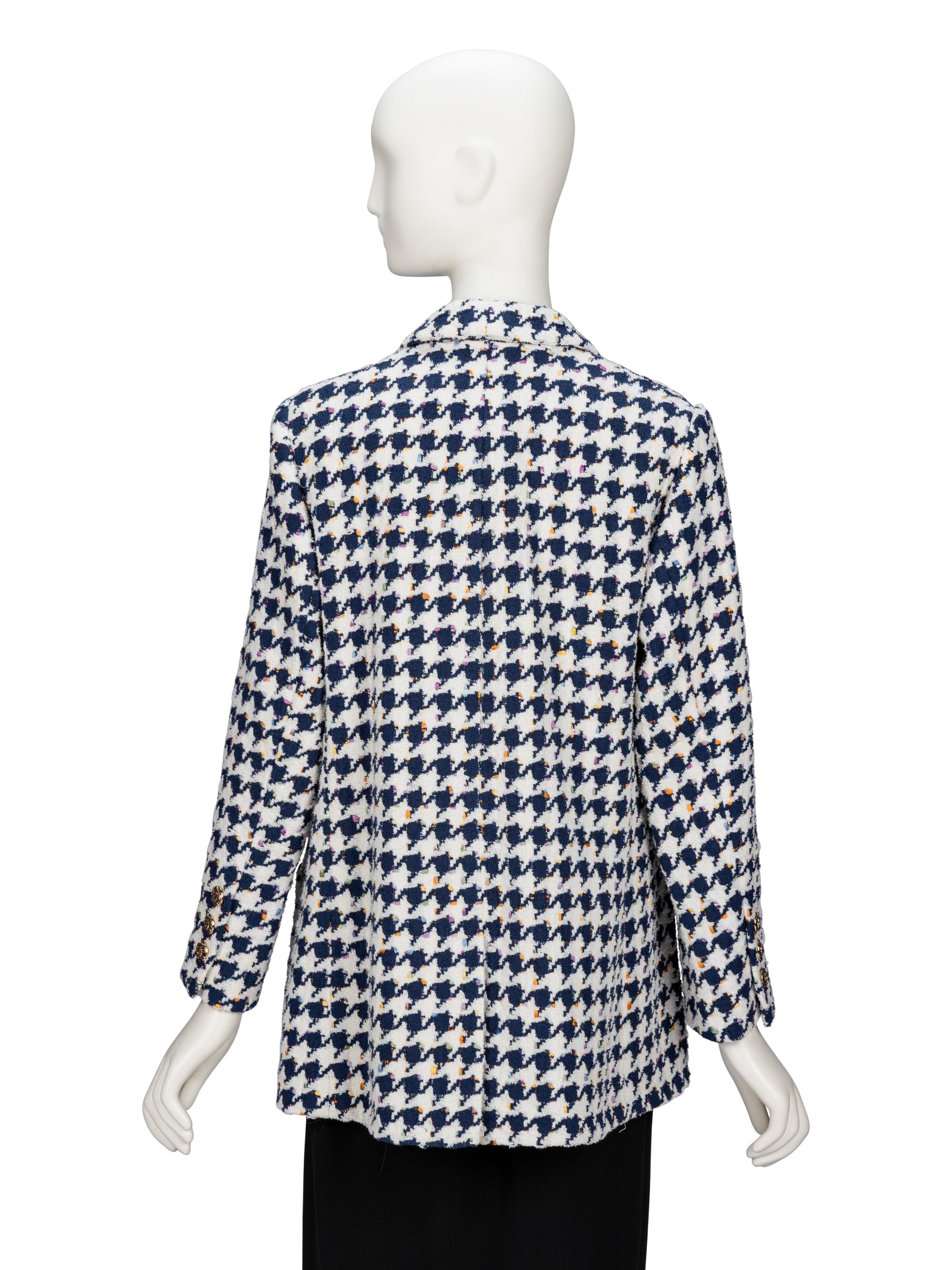 Chanel, Houndstooth Tweed Blazer