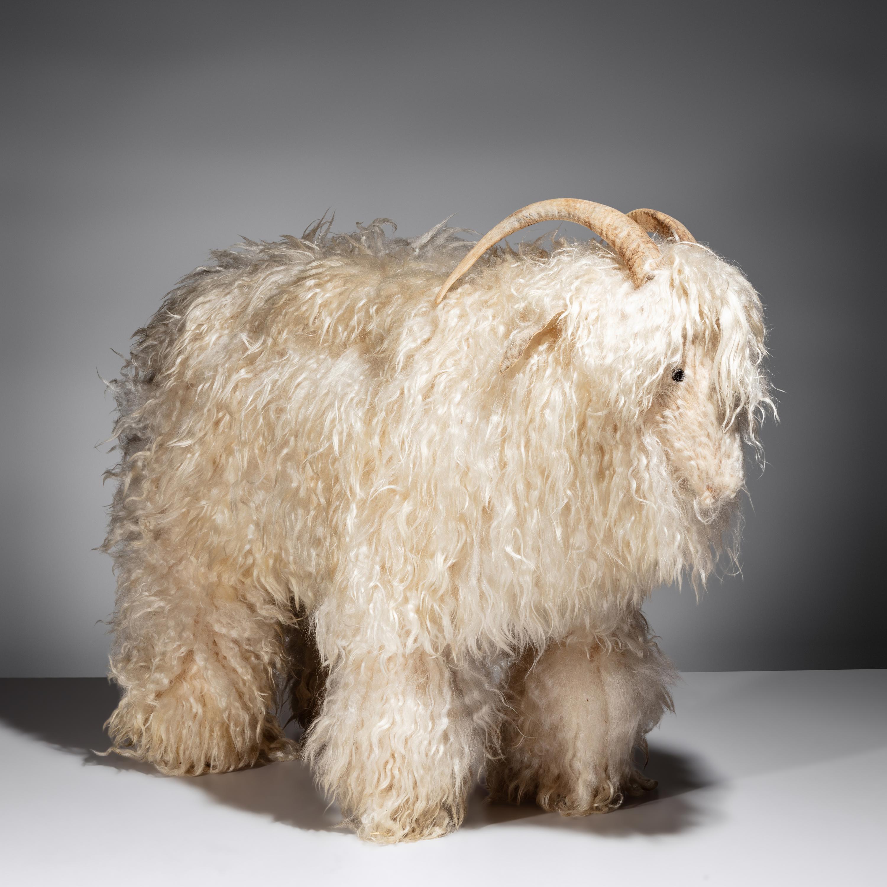 Style of Claude Lalanne 20th Century — Two Mountain Goat-Form Foot Stools