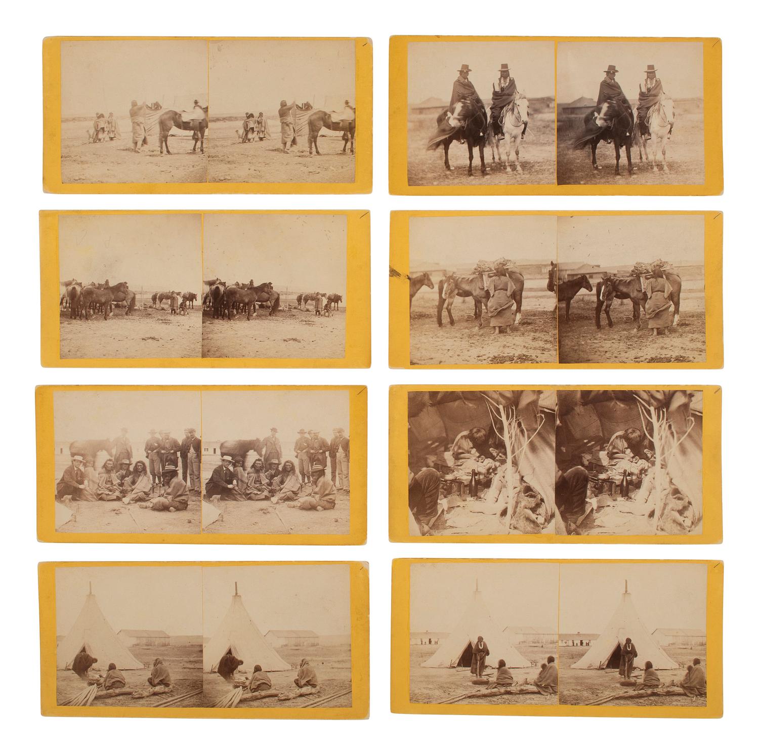 [NATIVE AMERICANS]. GARDNER (1821-1882), Alexander, photographer. An exceptional group of 32 Fort Laramie Treaty stereoviews. Fort Laramie, Wyoming Territory, 1868.