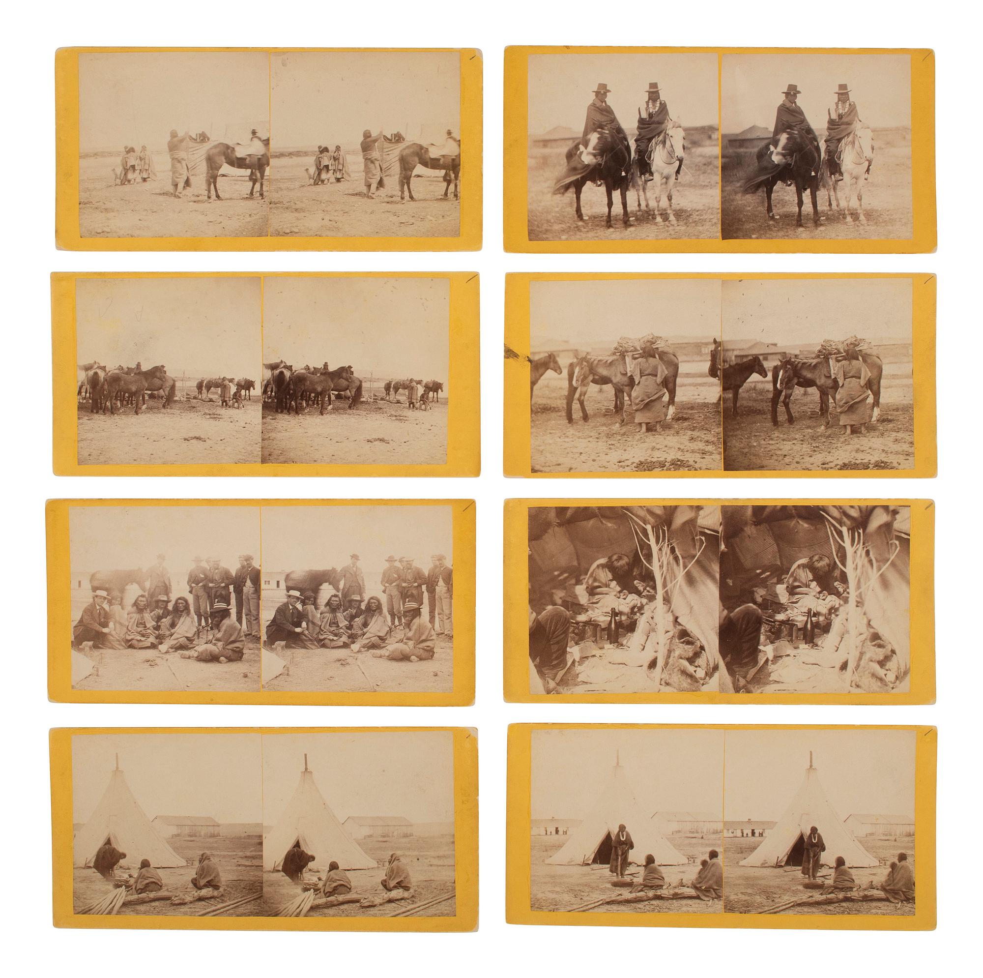 [NATIVE AMERICANS]. GARDNER (1821-1882), Alexander, photographer. An exceptional group of 32 Fort Laramie Treaty stereoviews. Fort Laramie, Wyoming Territory, 1868.