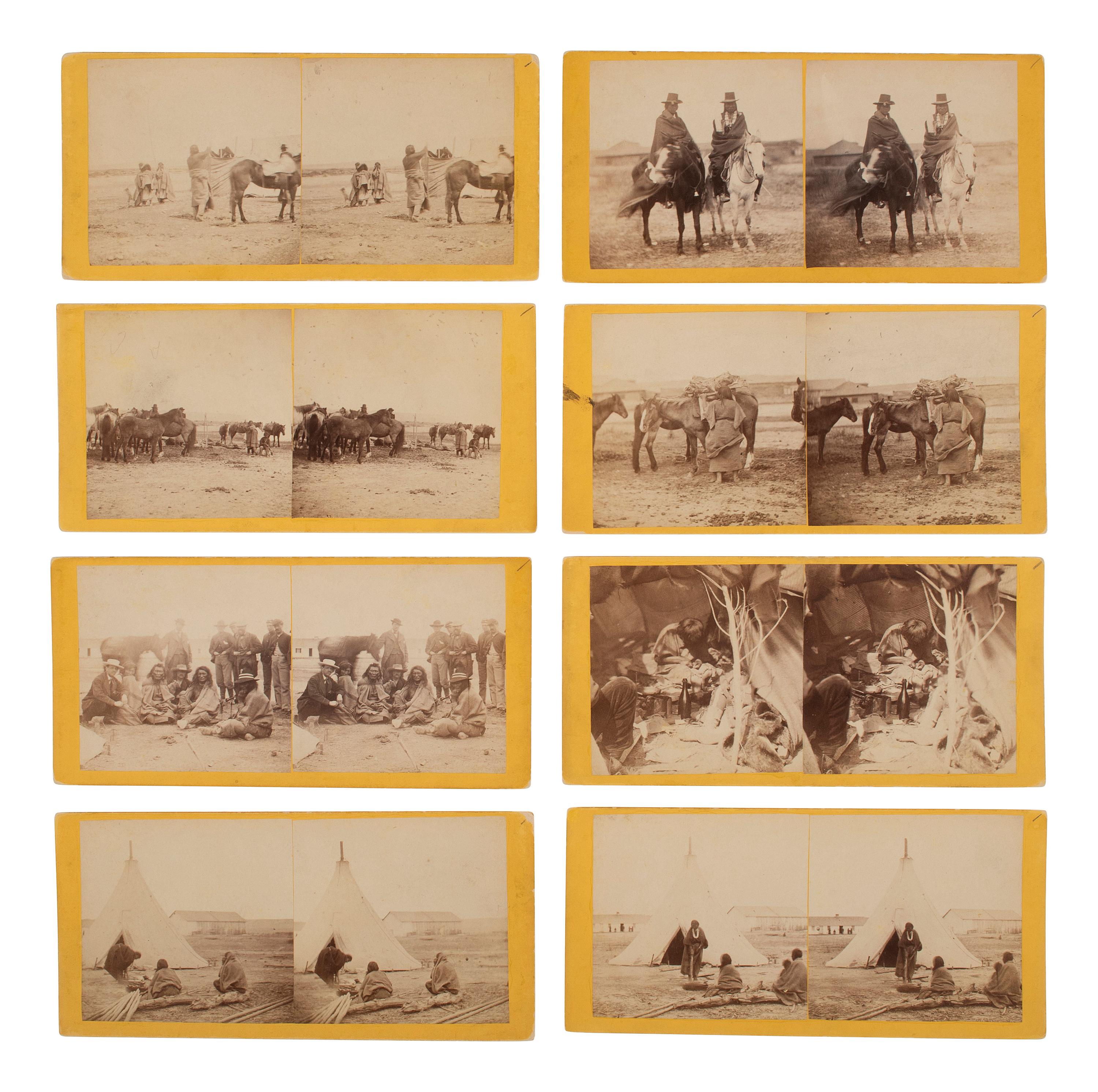 [NATIVE AMERICANS]. GARDNER (1821-1882), Alexander, photographer. An exceptional group of 32 Fort Laramie Treaty stereoviews. Fort Laramie, Wyoming Territory, 1868.