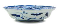 A Japanese Blue and White Porcelain Plate