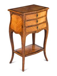 A Louis XV Style Tulipwood Table en Chiffonnière