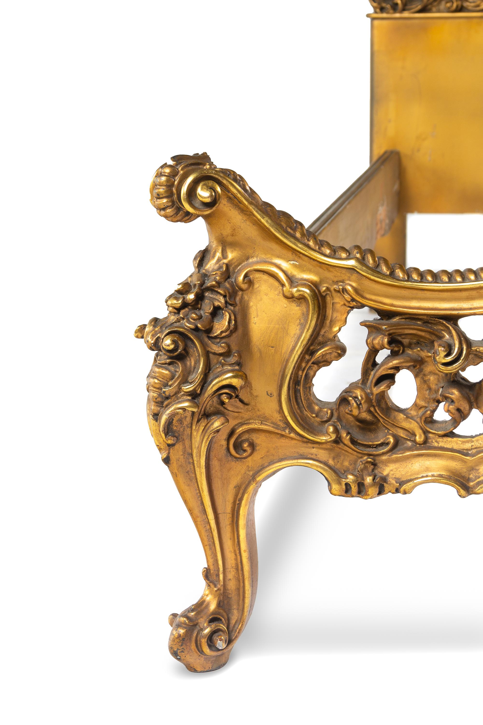An Italian Rococo Style Giltwood Bed