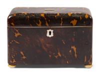 A George III Tortoiseshell Tea Caddy
