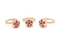 ROSE GOLD AND RUBY RING SET