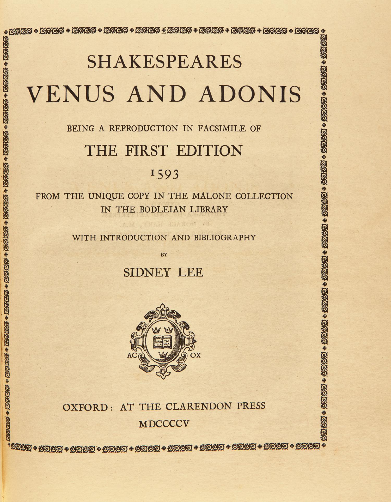 [Literature] [Shakespeare, William] Shakespeares Comedies, Histories, & Tragedies Being a Reproduction in Facsimile of the First Folio Edition 1623 From the Chatsworth Copy in the Possession of the Duke of Devonshire...