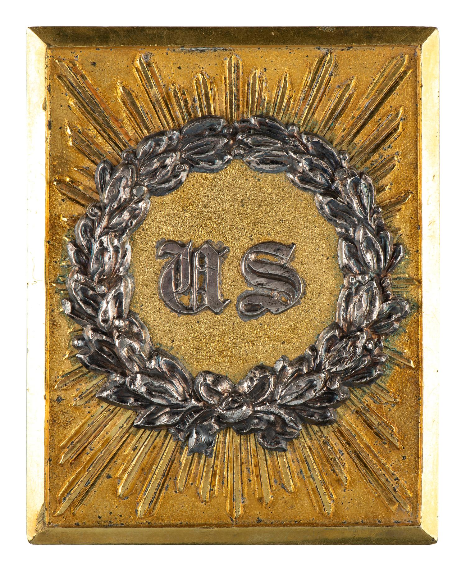 [CIVIL WAR]. Model 1839 US company officer's shoulder belt plate.
