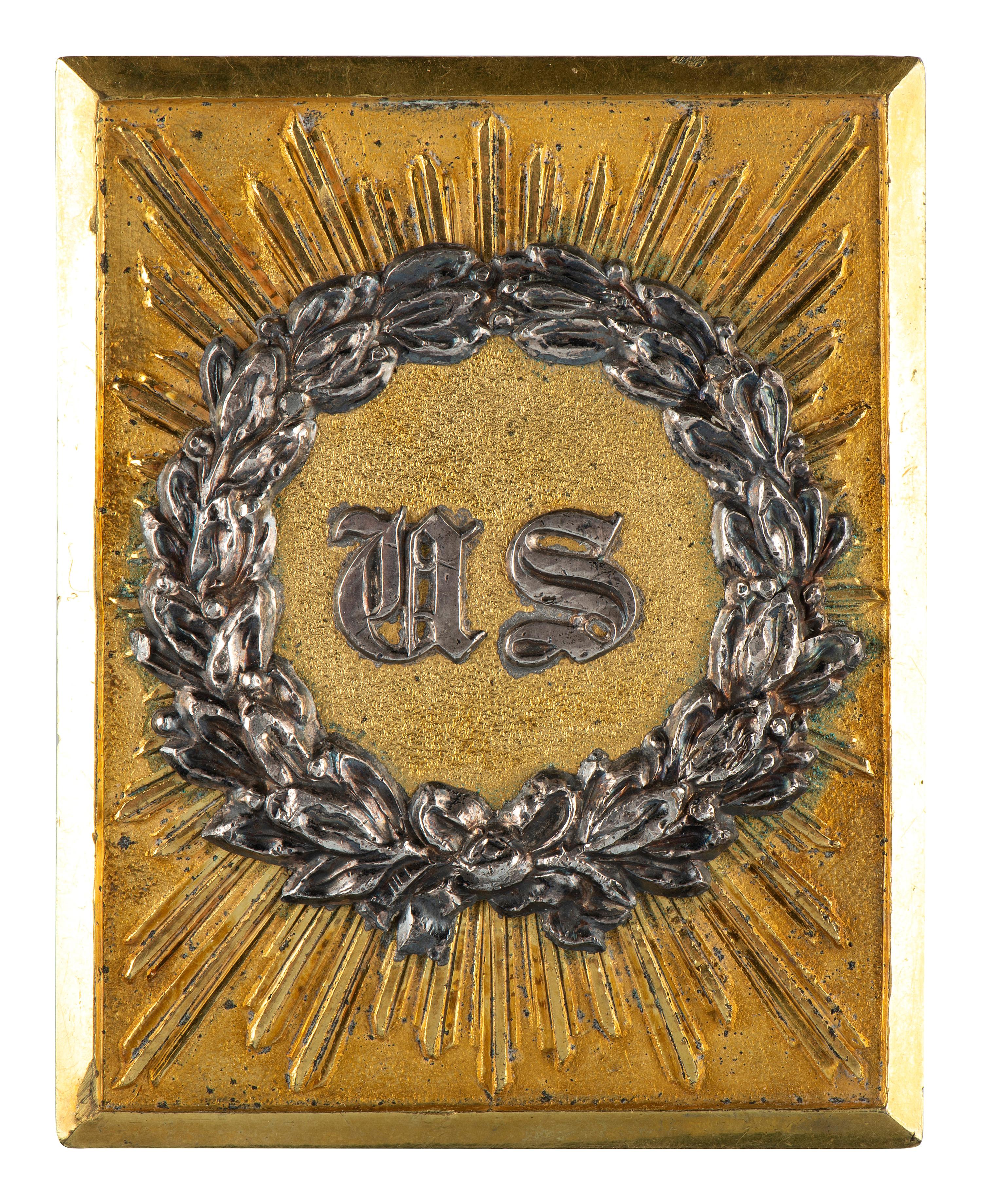 [CIVIL WAR]. Model 1839 US company officer's shoulder belt plate.