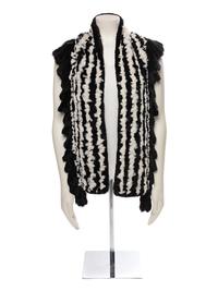 Trilogy Black and White Fur Scarf, 1990-2000s