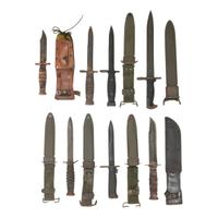 Lot of 7 WWII-era U.S. Bayonets