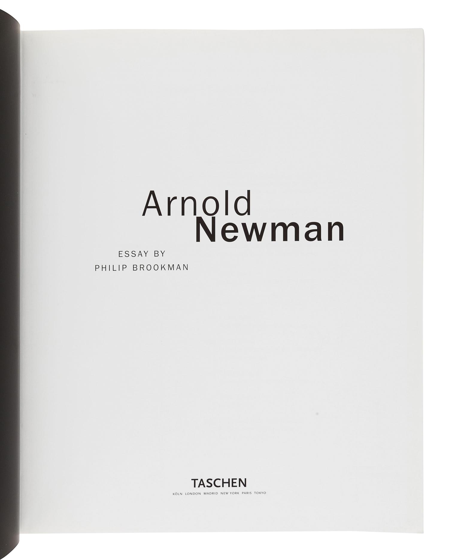 [NEWMAN, Arnold (1918-2006)]. BROOKMAN, Phillip. Arnold Newman. Cologne: Taschen, 2000.