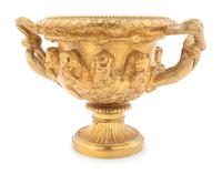 A Pair of Continental Gilt Bronze Models of the Warwick Vase