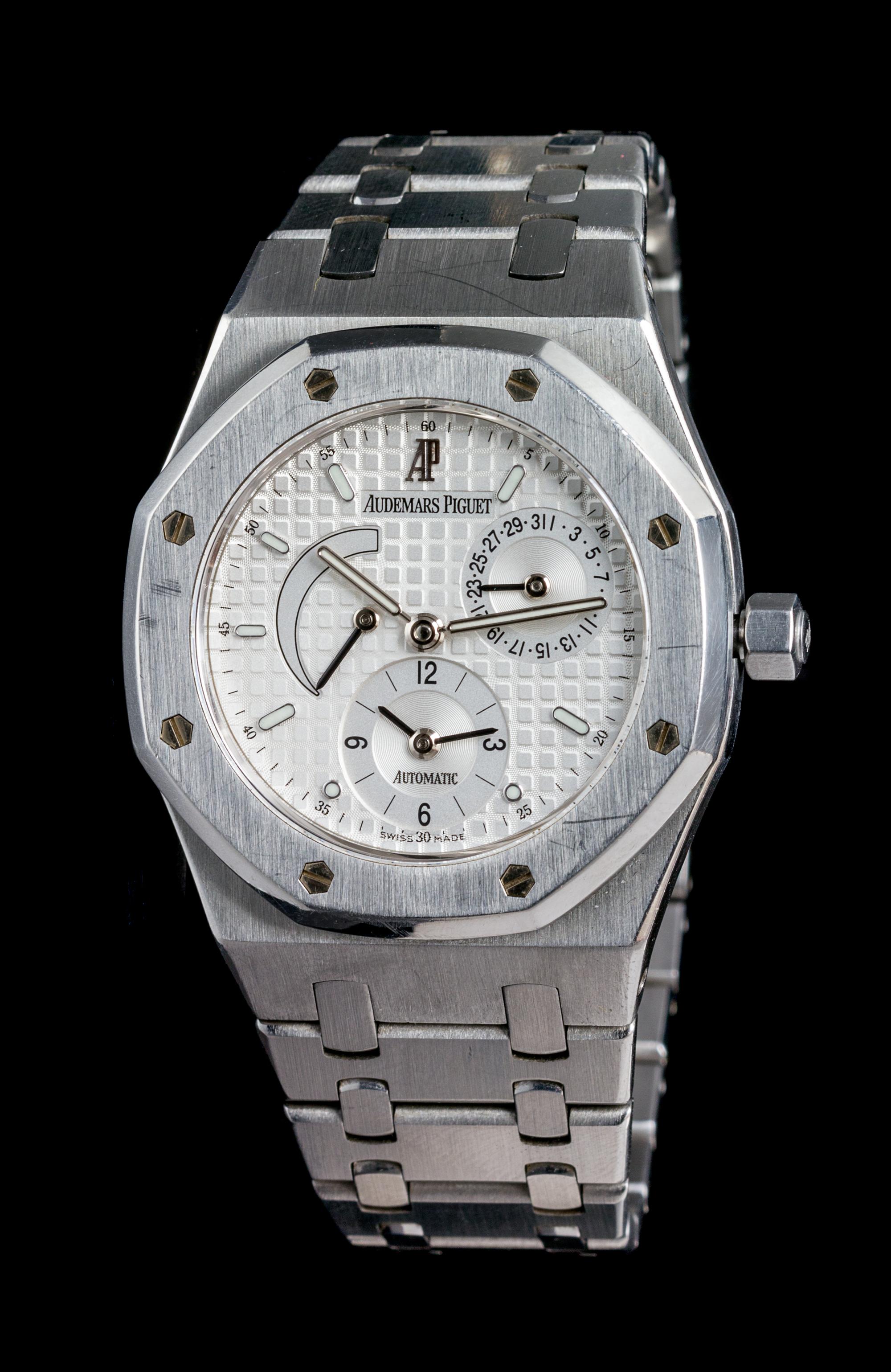 A Stainless Steel Ref. Royal Oak Dual Time Wristwatch, Audemars Piguet,