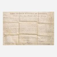 [Presidential] Jackson, Andrew Partially-Printed Land Patent, signed